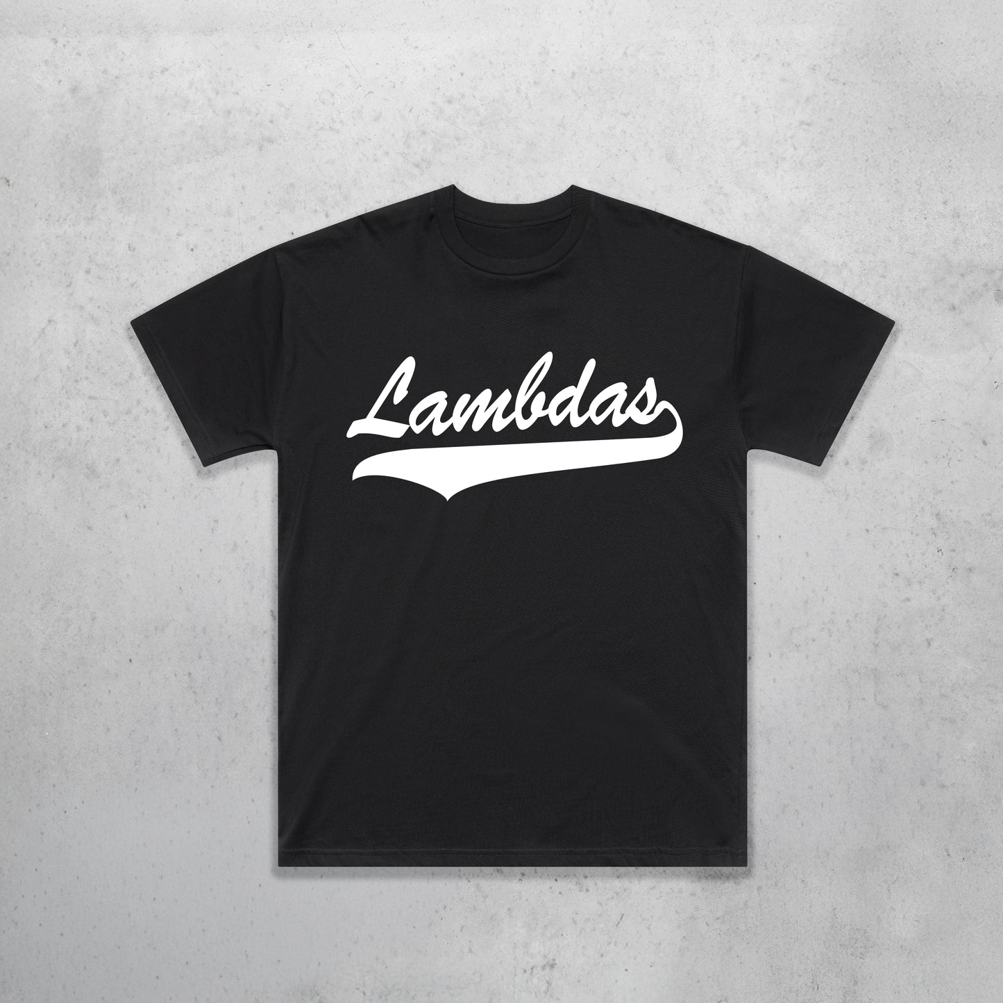 Lambdas Baseball Script - Classic Block Tee
